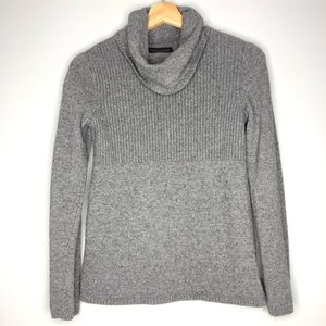 Banana Republic Women Sweater M Cashmere Wool Turtle Neck Top textured Academia